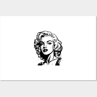 Marilyn Monroe Digital Line Art Posters and Art